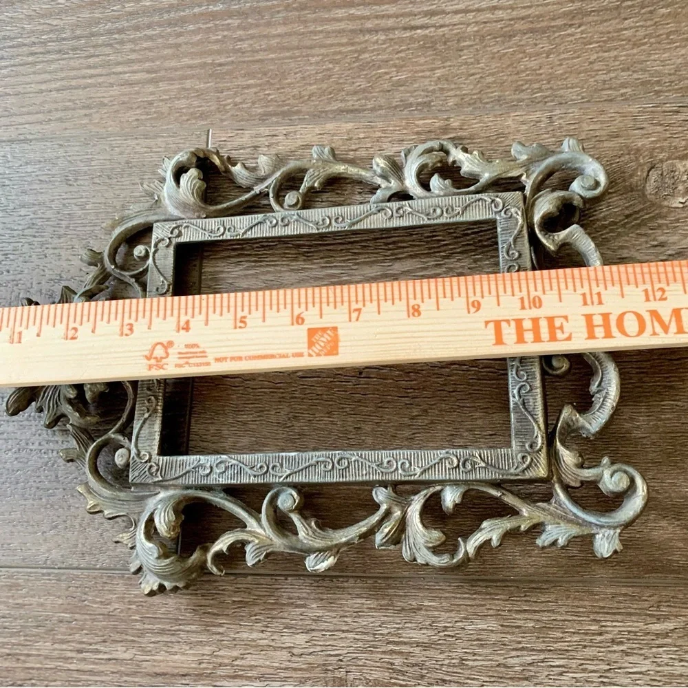Vintage Victorian Free Standing Brass  Victorian Picture Frame